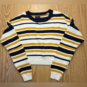 Forever 21 Black, White, and Yellow Striped Sweater
